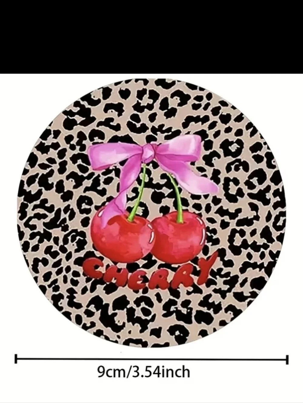 Cherry Leopard Animal Print Decor 6pc Coaster Set NEW